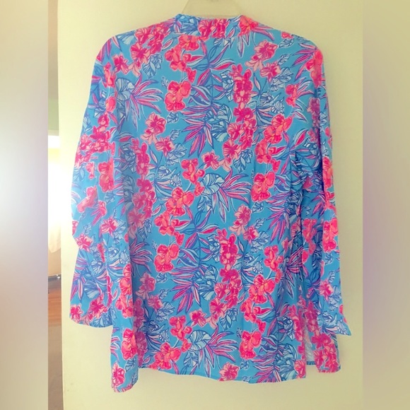 NWT Lilly Pulitzer Luna Bay Tunic in Blue Orchid Oasis Size Large - Picture 6 of 13